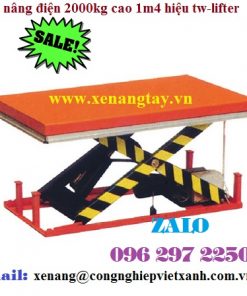 Bàn nâng điện 2000kg cao 1m4 hiệu tw-lifter