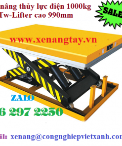 Bàn nâng thủy lực điện 1000kg Tw-Lifter cao 990mm