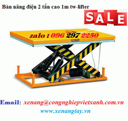 Bàn nâng điện 2 tấn cao 1m tw-lifter