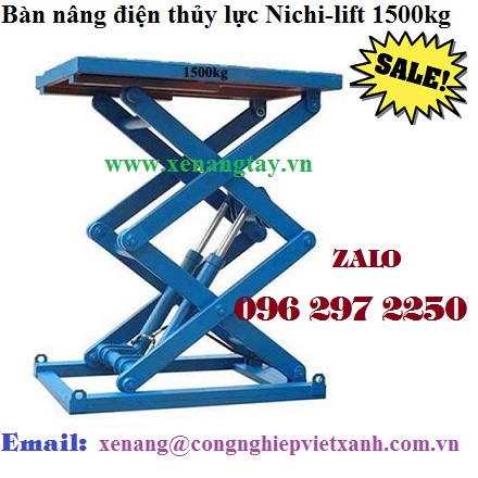 Bàn nâng điện thủy lực Nichi-lift 1500kg