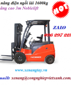 Xe nâng điện ngồi lái 1600kg nâng cao 3m Noblelift