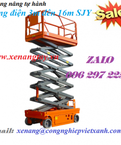 Thang nâng tự hành kéo tay bằng điện 3m đến 16m SJY