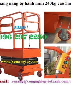 Thang nâng tự hành mini 240kg cao 5m