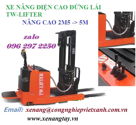 Xe nâng điện cao đứng lái 2m5 đến 5m TW-LIFTER