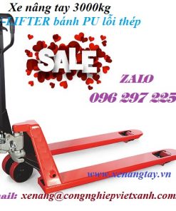 Xe nâng tay 3000kg TW-LIFTER bánh PU lỗi thép