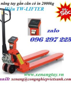 Xe nâng tay gắn cân có in 2000kg TW-LIFTER