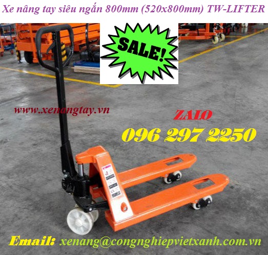 Xe nâng tay siêu ngắn 800mm (520x800mm) TW-LIFTER