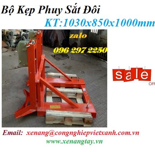 Bộ kẹp phuy sắt đôi, kẹp thùng phuy