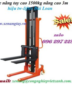 Xe nâng tay cao 1500kg nâng cao 3m hiệu tw-lifter Đài Loan