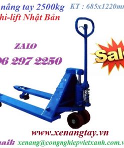 Xe nâng tay 2500kg Nichi-lift Nhật Bản ( 685x1220mm)