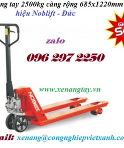 Xe nâng tay 2500kg hiệu Noblift - Đức càng rộng 685x1220mm