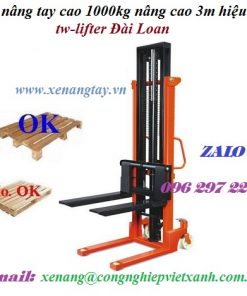 Xe nâng tay cao 1000kg nâng cao 3m hiệu tw-lifter Đài Loan