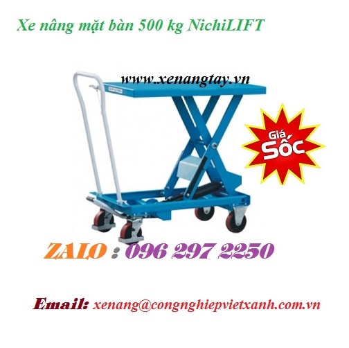 Xe nâng mặt bàn 500 kg NichiLIFT