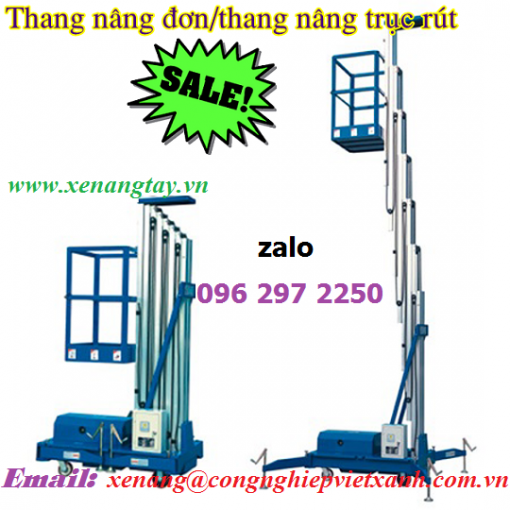 Thang nâng đơn 4m, 6m, 8m, 10m Nichi-lift Japan