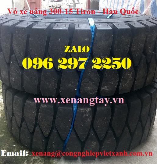 Vỏ xe nâng 300-15 Tiron – Hàn Quốc