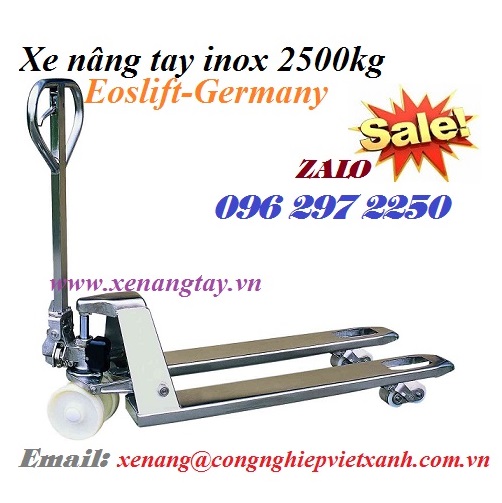 xe nâng tay inox 2500kg