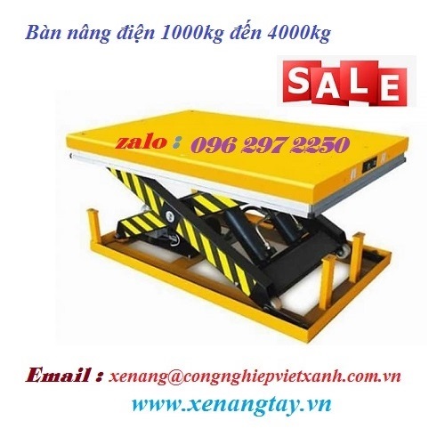 BÀN NÂNG ĐIỆN 1000KG ĐẾN 4000KG