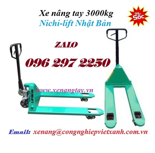 Xe nâng tay 3000kg Nichi-lift Nhật Bản ( 685x1220mm)Xe nâng tay 3000kg Nichi-lift Nhật Bản ( 685x1220mm)