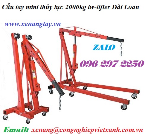 Cẩu tay mini thủy lực 2000kg tw-lifter Đài Loan