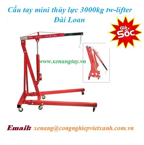 Cẩu tay mini thủy lực 3000kg tw-lifter Đài Loan