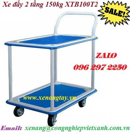 Xe đẩy 2 tầng 150kg XTB100T2