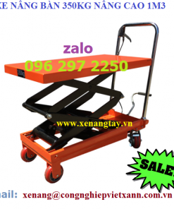 Xe nâng bàn 350kg cao 1m3