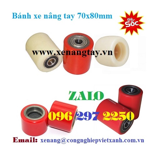 Bánh xe nâng tay 70x80mm