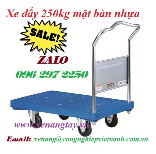 Xe đẩy 250kg mặt bàn nhựa XTB100DN