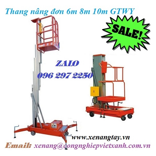 Thang nâng đơn 6m 8m 10m GTWY