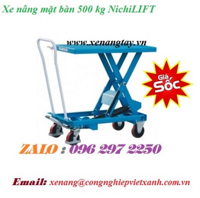 Xe nâng mặt bàn 500kg nâng cao 1m hiệu Gamlift-Mỹ