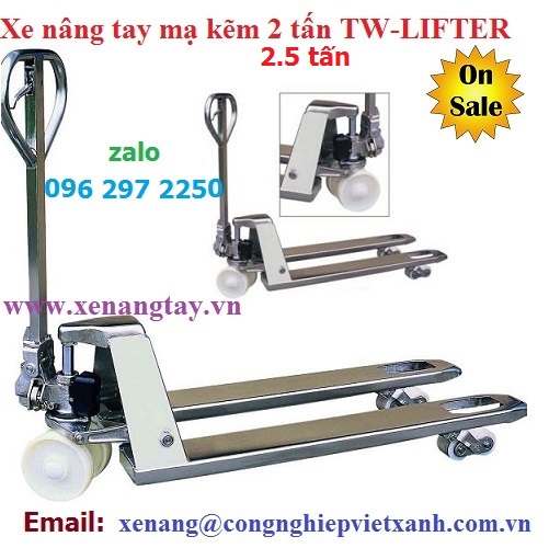 Xe nâng tay mạ kẽm 2 tấn, 2.5 tấn TW-LIFTER