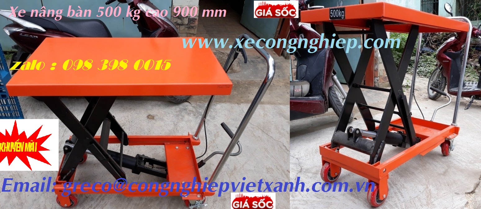 Xe nâng mặt bàn 500 kg