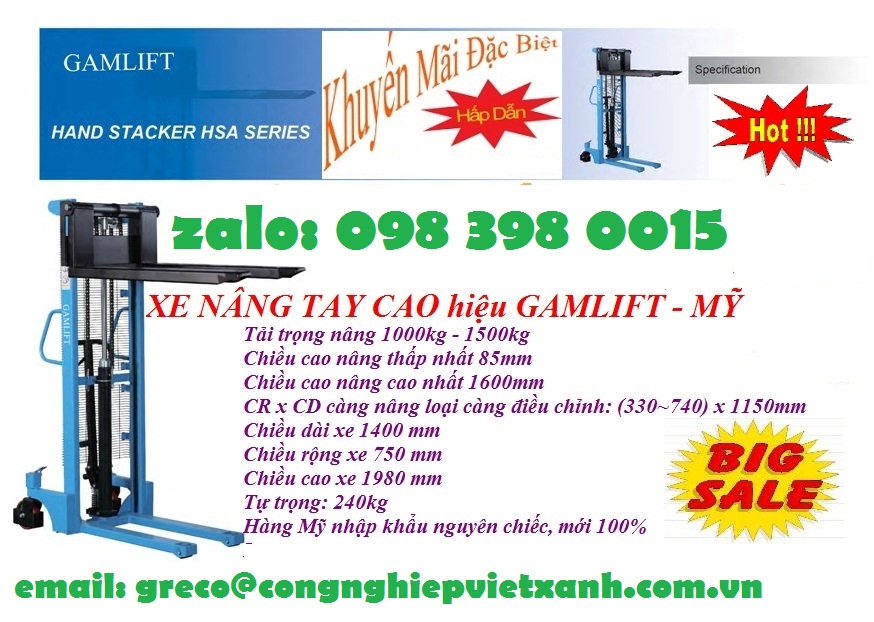 Xe nâng tay cao giá rẻ